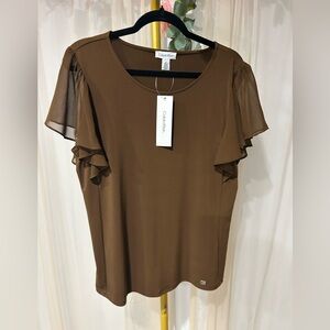 Calvin Klein Women's Chocolate Blouse